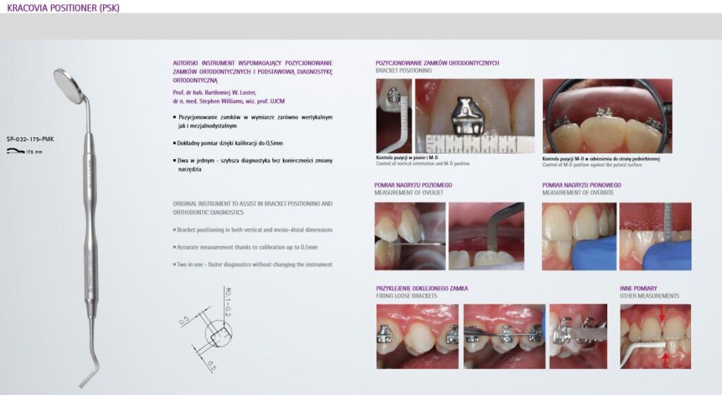 Pozycjonowanie zamków ortodontycznych - Kracovia positioner